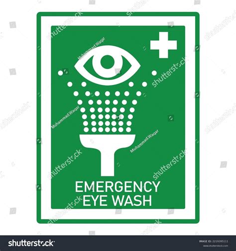 Emergency Eye Wash Signs Vector Stock Vector (Royalty Free) 2219395111 ...