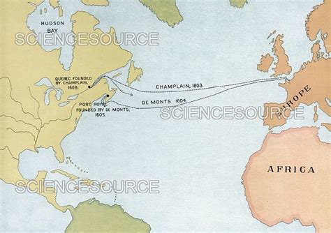 Samuel De Champlain Route Map