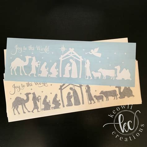 Joy to the World Nativity Scene Vinyl Decal - Etsy