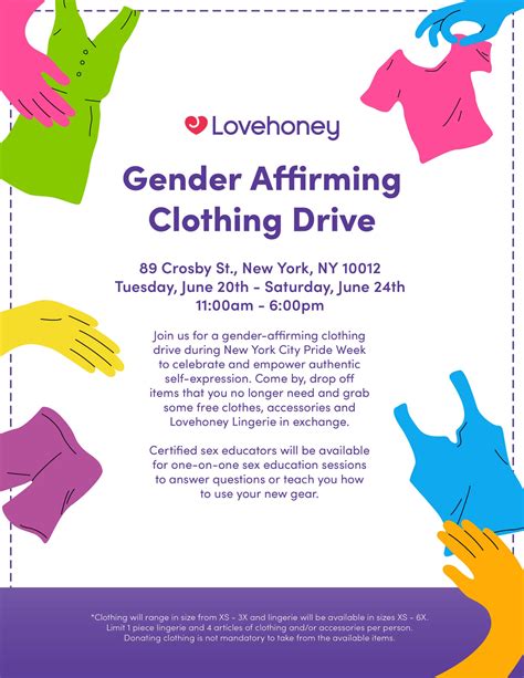 Lovehoney Gender-Affirming Clothing Drive - GO Magazine