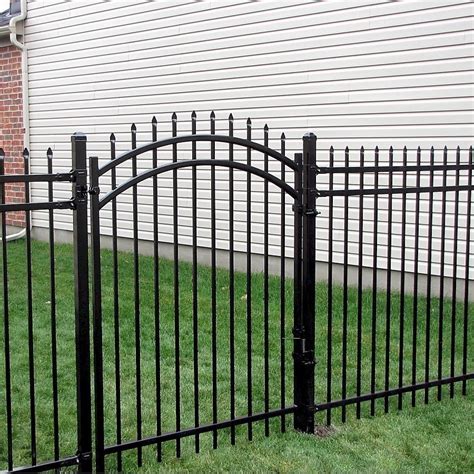 Black Fence Panel Powder Coated Fence Wrought Iron Fencing Ornamental ...