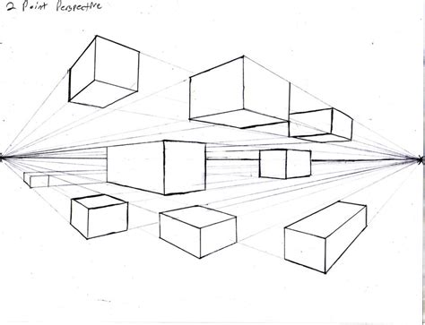 2 Point Perspective - Cubes by Pockyshark on DeviantArt