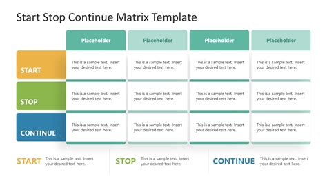 Free Start Stop Continue Matrix PowerPoint Template & Google Slides