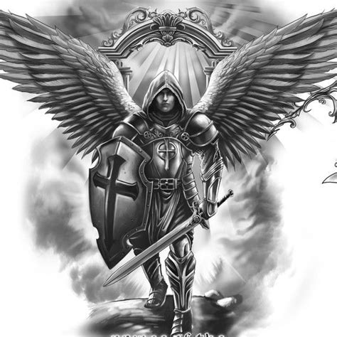 Drawing Saint Michael Warrior Archangel Michael Tattoo : Best St ...