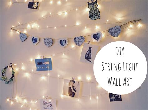 DIY String Light Wall Art Decoration