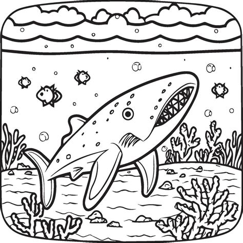 Whale Shark coloring pages. Whale Shark outline for coloring book ...