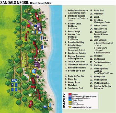 Resort Map | Sandals Negril | Negril, Jamaica