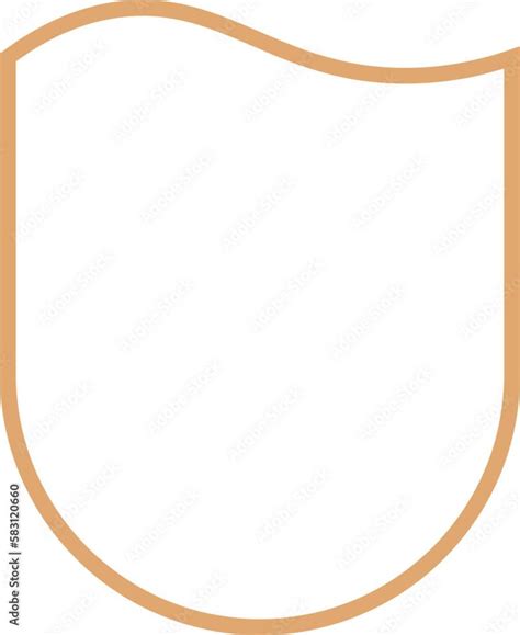 Logo design, Shield shape frame border badge. Stock Vector