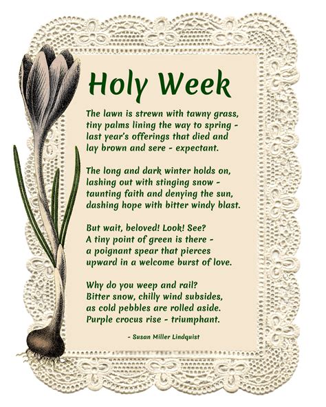 Holy Week - Original Poem - Peterborough United Methodist Church