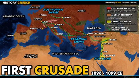 First Crusade Map - HISTORY CRUNCH - History Articles, Biographies ...