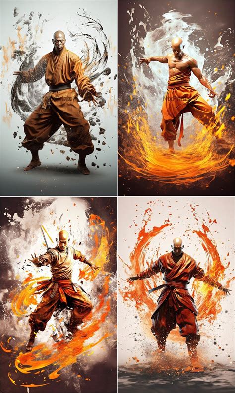 Shaolin Monk Tiger Leg Method Kung Fu Clipart, Watercolor for College ...