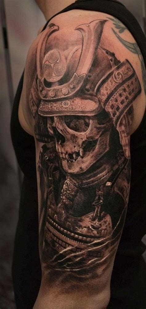 Samurai Skull Mask Tattoo