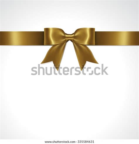 Gold Ribbon Bow Vector Stock Vector (Royalty Free) 335584631