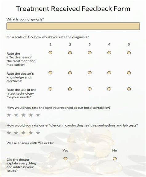 Hospital Customer Feedback Form Template | Free