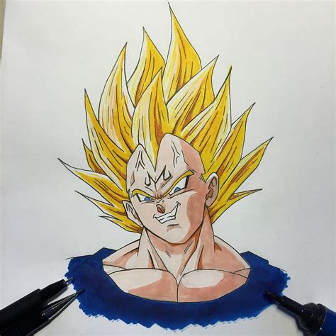 Vegeta Sketch at PaintingValley.com | Explore collection of Vegeta Sketch