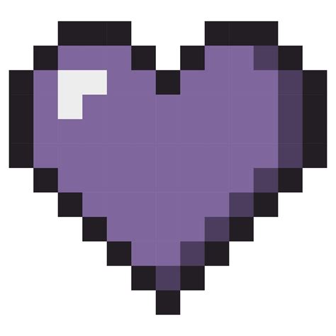 Cute purple pixel logo with black frame. Pixel art heart. 29890040 ...