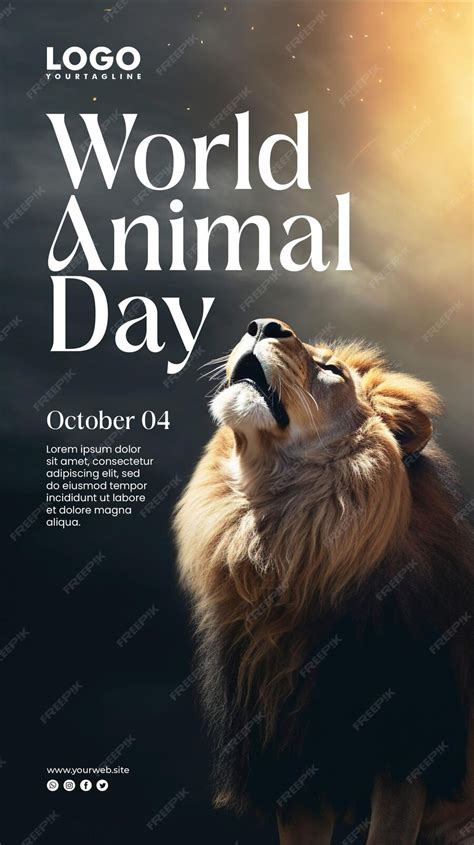 World animal day poster | Premium AI-generated PSD