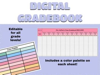 Simple Digital Gradebook | Google Sheets by Mrs Hoffners Herd | TPT