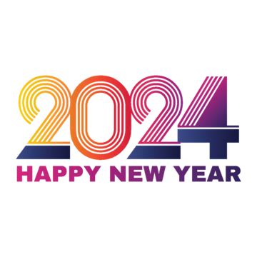 Happy New Year 2024 Date Vector, Happy New Year, New Year 2024 Date ...