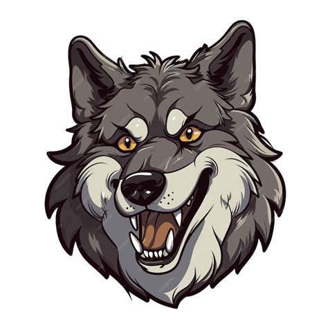 Premium Vector | Wolf mascot gaming logo design template