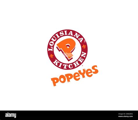 Popeyes, Rotated Logo, White Background Stock Photo - Alamy