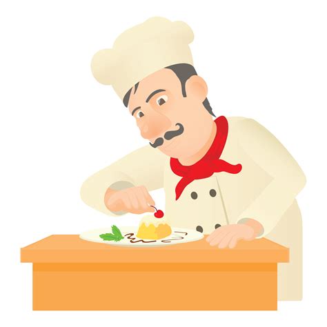 Pastry chef icon, cartoon style 14738694 Vector Art at Vecteezy