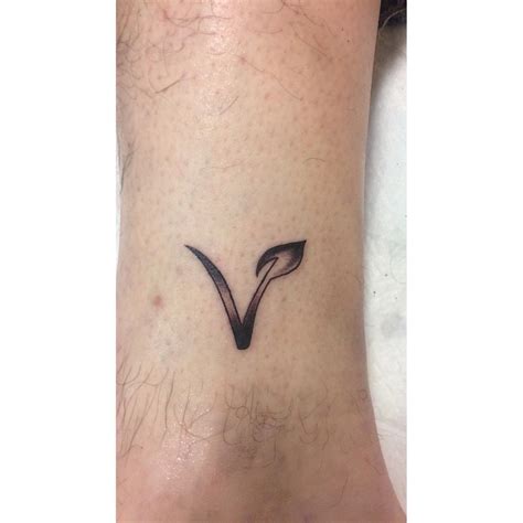 Tiny Vegan V by @entertherabbithole - Body Art & Soul Tattoos: Tattoo ...