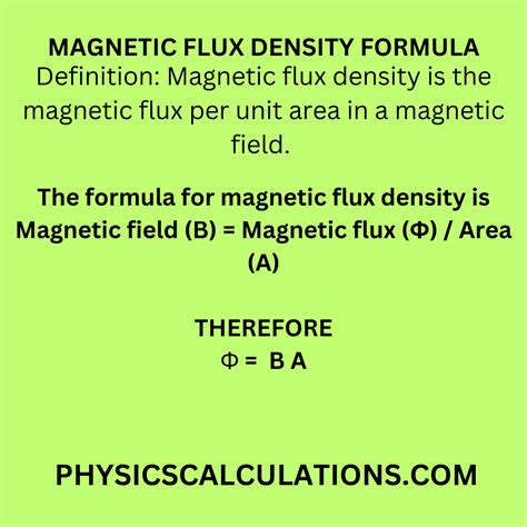 Magnetic Flux Density Formula, Definition, Unit, Calculations