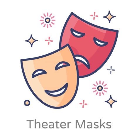 Theater Masks Design 2574315 Vector Art at Vecteezy