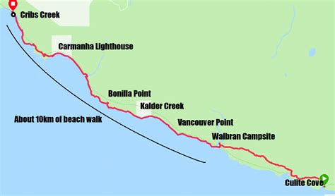 West Coast Trail Vancouver Island Map - Valry Jacinthe