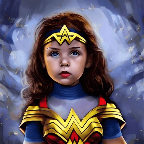 Cute Adorable Super Hero Baby Wonder Woman Baby Symmetrical Hyper ...