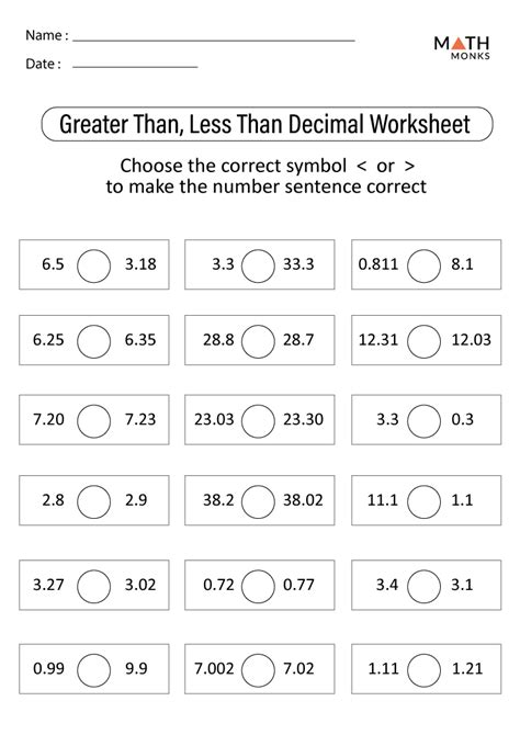 greater than less than worksheets math monks - greater than less than ...