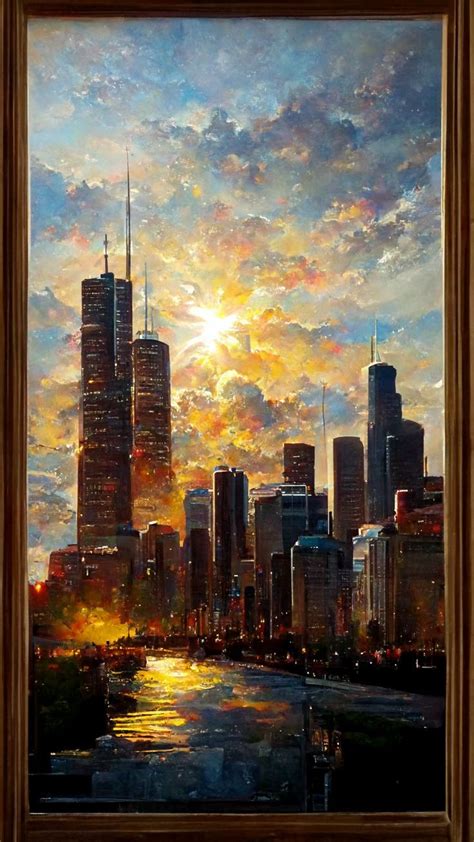 Chicago Skyline Painting