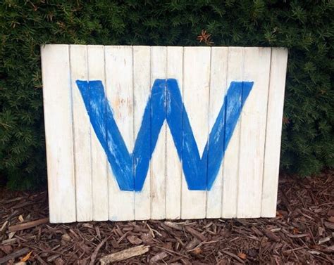 Chicago Cubs W Flag Cubs Win Flag wooden Cubs Flag