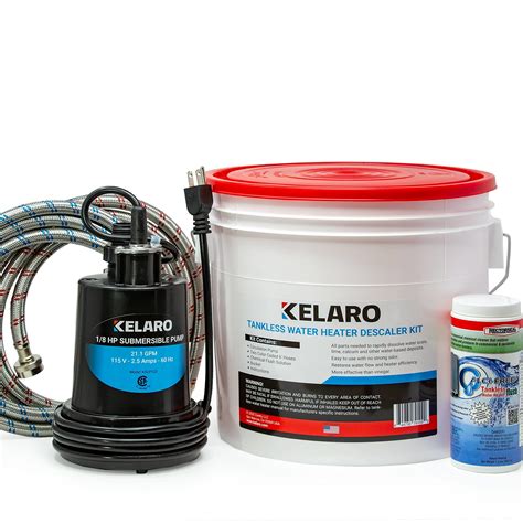 Kelaro Tankless Water Heater Flushing Kit with Rectorseal Calci-Free ...