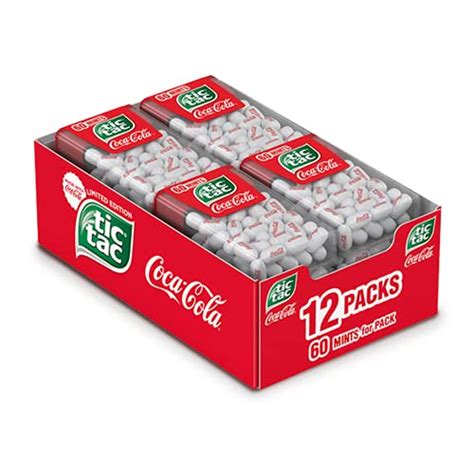 Tic Tac Coca Cola Mints Bulk Hard Candy Mints 1 Oz 12 Count Bottle