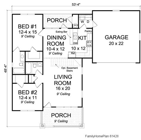 Small House Floor Plans | Small Country House Plans | House Plans Online