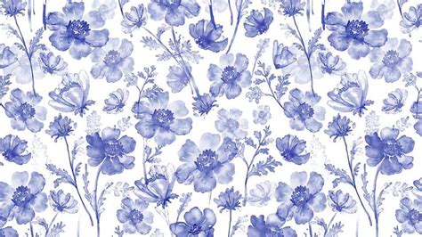 Download free image of Flower computer wallpaper, floral blu ...