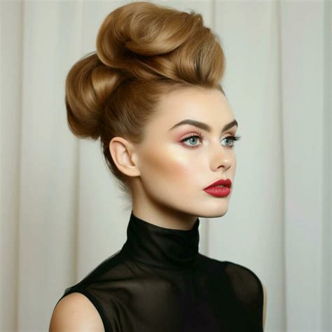 Voluminous high ponytail with a twist 30703162 Stock Photo at Vecteezy