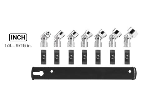 7-Piece 1/4 Inch Drive Universal Joint Socket Set | TEKTON