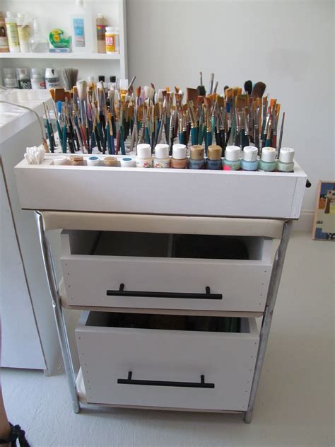 artist paint brush storage ideas - Raphael Flanders