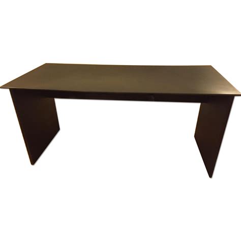 Modern Black Wood Office Desk - AptDeco