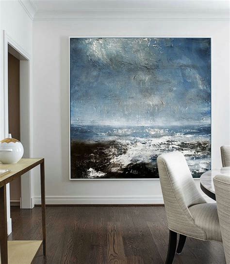 Original Sea Abstract Art Painting,Abstract Painting on Canvas,Large ...