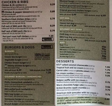 Menu at Wetherspoons pub & bar, Manchester, 49 Piccadilly