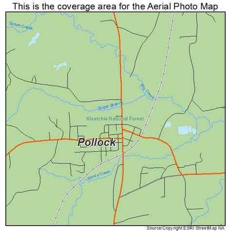 Aerial Photography Map of Pollock, LA Louisiana