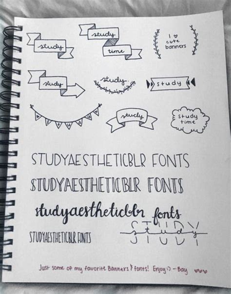 How To Write Aesthetic Notes : Include headings, fonts, sizes, colors ...