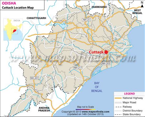 Where is Cuttack Located in India | Cuttack Location Map,Orissa