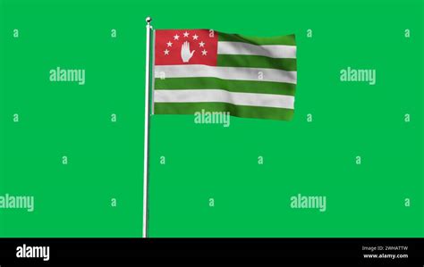 High detailed flag of Abkhazia. National Abkhazia flag. Republic of ...