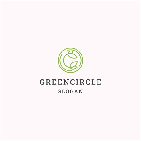 Green circle logo icon flat design template 13645599 Vector Art at Vecteezy