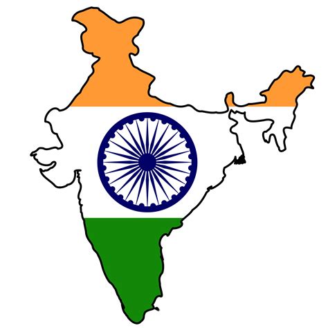 India Flag Map • Mapsof.net